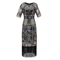 Robe Gatsby Longue Or Années 20 Rétro Chic