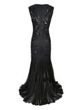 Robe Gatsby Longue Rétro Chic Noire Années Folles 1