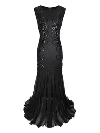 Robe Gatsby Longue Rétro Chic Noire Années Folles