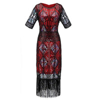 Robe Gatsby Longue Rouge Style Années 20
