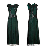 Robe Gatsby Longue Verte Années Folles 1