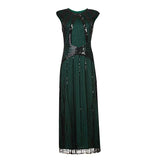 Robe Gatsby Longue Verte Années Folles