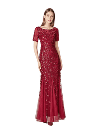 Robe Gatsby Longue Vintage Bordeaux Années Folles