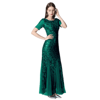 Robe Gatsby Longue Vintage Verte Rétro Chic