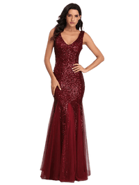 Robe Gatsby Mariage Bordeaux Rétro Chic