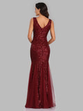 Robe Gatsby Mariage Bordeaux Rétro Chic 2