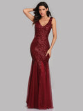 Robe Gatsby Mariage Bordeaux Rétro Chic 1
