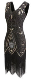 Robe Gatsby Plume Noire Rétro Chic 1