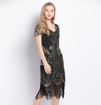 Robe Gatsby Rétro Chic Noire Années Folles 1