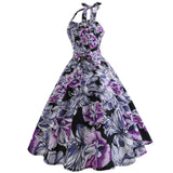 Robe Guinguette Noire Motif Floral | Vintage
