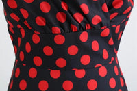 Robe Vintage Guinguette Noire Pois Rouge