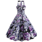 Robe Guinguette Noire Motif Floral