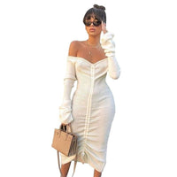 Robe Pin-Up Mi-Longue Épaules Dénudées | vintage-dressing