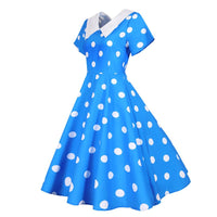 Robe Pin Up Rockabilly Bleue Année 50 1