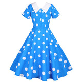 Robe Pin Up Rockabilly Bleue Année 50 2