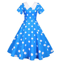 Robe Pin Up Rockabilly Bleue Année 50