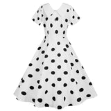 Robe Pin Up Rockabilly Blanche Années 50 2