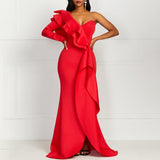 Robe Pin-Up Rouge À Jabots | vintage-dressing