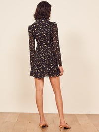 Robe Pin-Up Courte à Fleurs Vintage Look Rétro