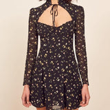 Robe Pin-Up Courte à Fleurs Vintage
