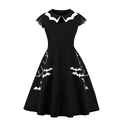 Robe Rockabilly Halloween Chauve-Souris | Vintage-Dressing