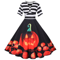 Robe Rockabilly Marinière Halloween | Vintage-Dressing