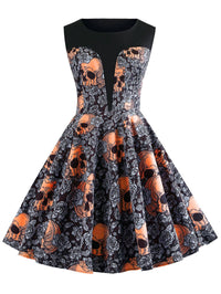 Robe Rockabilly Tête De Mort | Vintage-Dressing