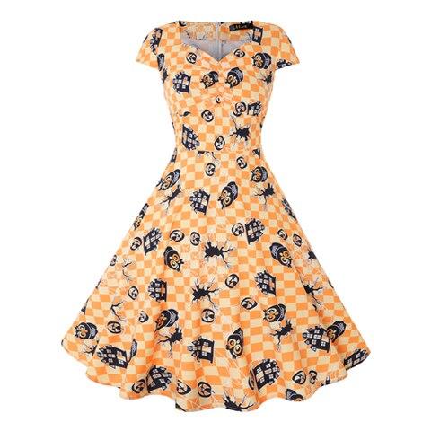 Robe Rockabilly Vichy Halloween | Vintage-Dressing