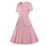 Robe Vintage Audrey Hepburn Rose Année 50