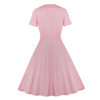 Robe Vintage Audrey Hepburn Rose Classique