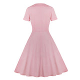 Robe Vintage Audrey Hepburn Rose Classique