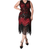 Robe Gatsby Grande Taille Rouge Années Folles 2