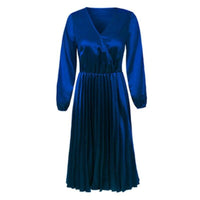Robe Vintage Longue Années 70 Rétro Bleu