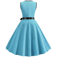 Robe Vintage Pas Cher Bleue Pin-Up 1