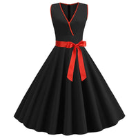 Robe Vintage Pas Cher Noire Pin-Up