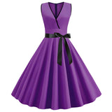 Robe Vintage Pas Cher Violette Pin-Up