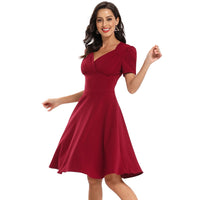 Robe Vintage Patineuse Bordeaux Pin-Up 1