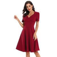 Robe Vintage Patineuse Bordeaux Pin-Up 5