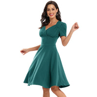 Robe Vintage Patineuse Verte Style Pin-Up 3