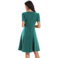 Robe Vintage Patineuse Verte Style Pin-Up 2