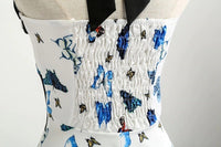 Robe Vintage Pin-Up Motif Papillon Année 50