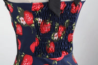 Robe Vintage Pin-Up Fraises Rétro Chic Rockabilly