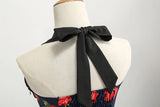 Robe Vintage Pin-Up Fraises Rétro Chic Années 50