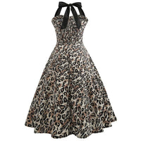 Robe Vintage Style Pin-Up Léopard