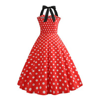 Robe Vintage Style Pin Up Rockabilly Rouge à Pois