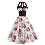 Robe Vintage Style Pin-Up Kitsch Fleurs