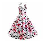 Robe Vintage Rockabilly Fleurs Pois Swing 1