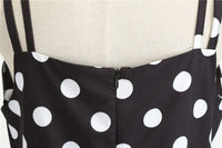 Robe Vintage Pin-Up Noire à Pois Rétro Chic