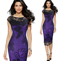 Robe de Soirée Vintage Violet Chic