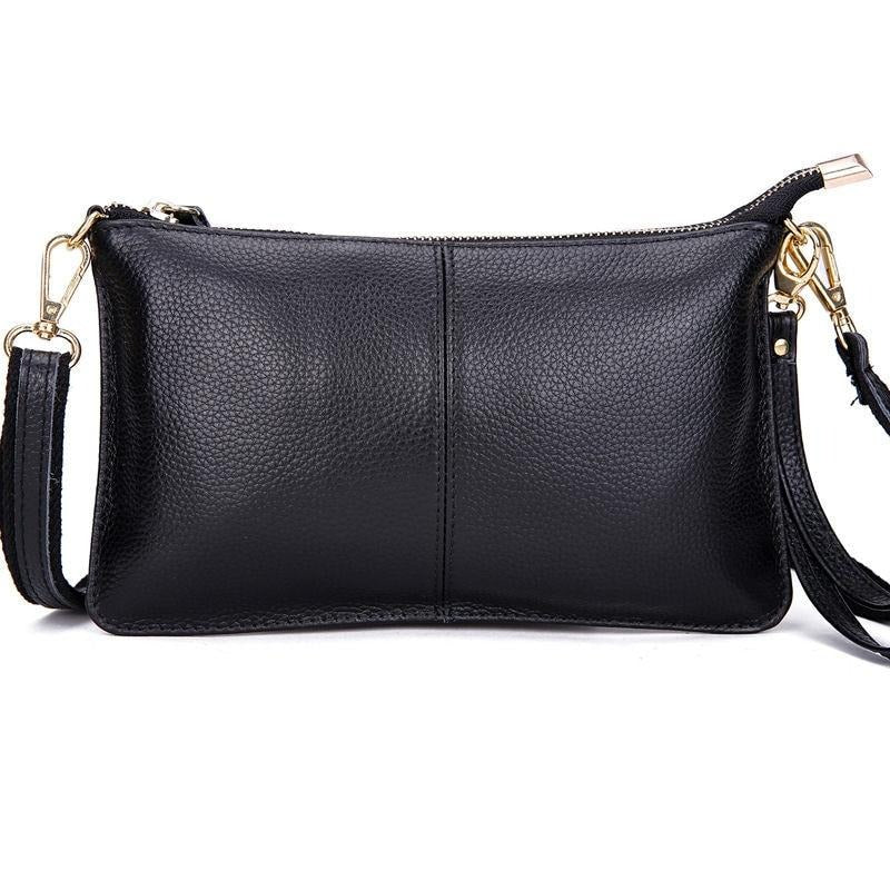 Sac Vintage En Cuir Noir Souple - Excellent état - Porté épaule - Femme